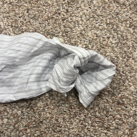 NWOT. Ann Taylor Loft Top. White with Blur Stripes. SZ XS - Picture 3 of 10